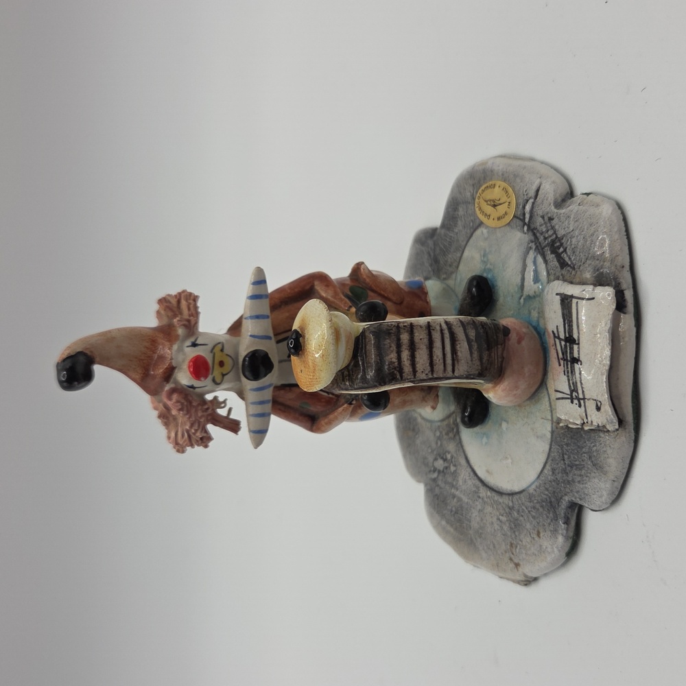 Zampiva Vintage Italian  Handcrafted Ceramic Clown Figurine - Multicolor